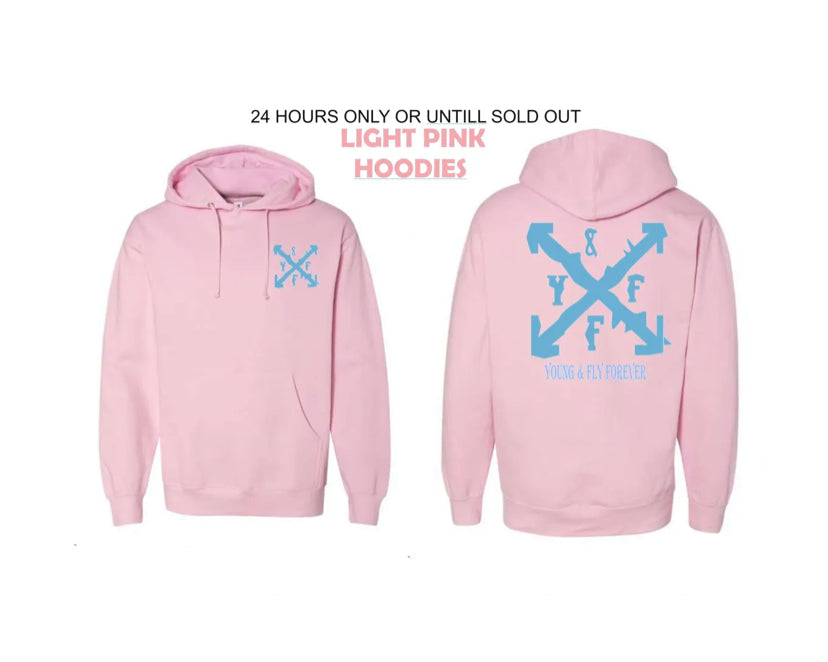 NEW! Sceen printed Distressed Light blue " X" hoodie